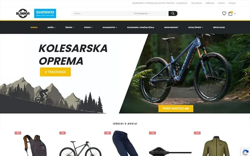 Blokada — Spletna stran